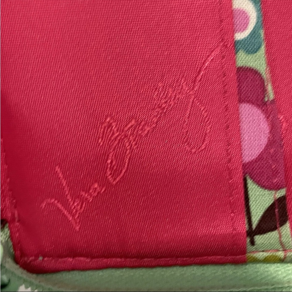 VERA BRADLEY TUTTI FRUITY Shoulder Bag & Matching Wallet Green & Pink Paisley - Picture 15 of 15